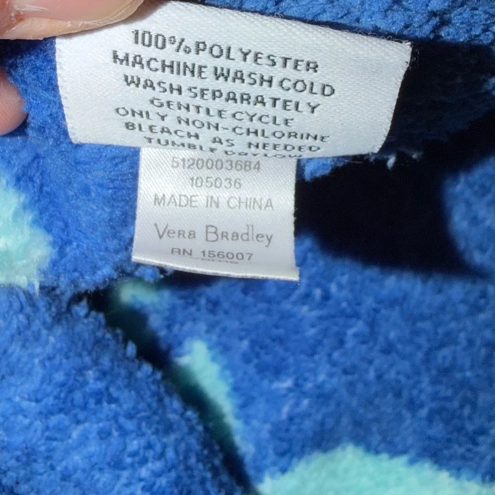 Vera Bradley Blue Sea Turtle Plush Throw Blanket Fleece 50x80 Coastal Navy Aqua